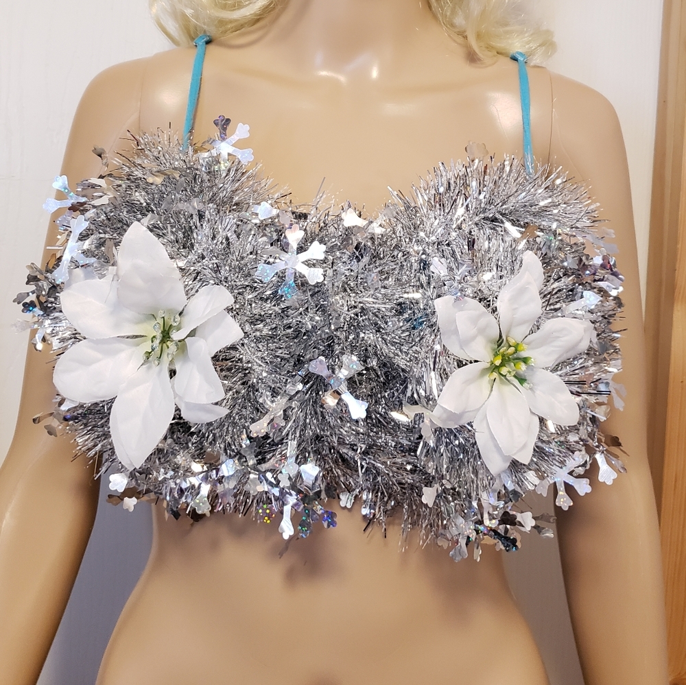 Ugly Christmas Top Hanukkah Holiday Party Rave Bra